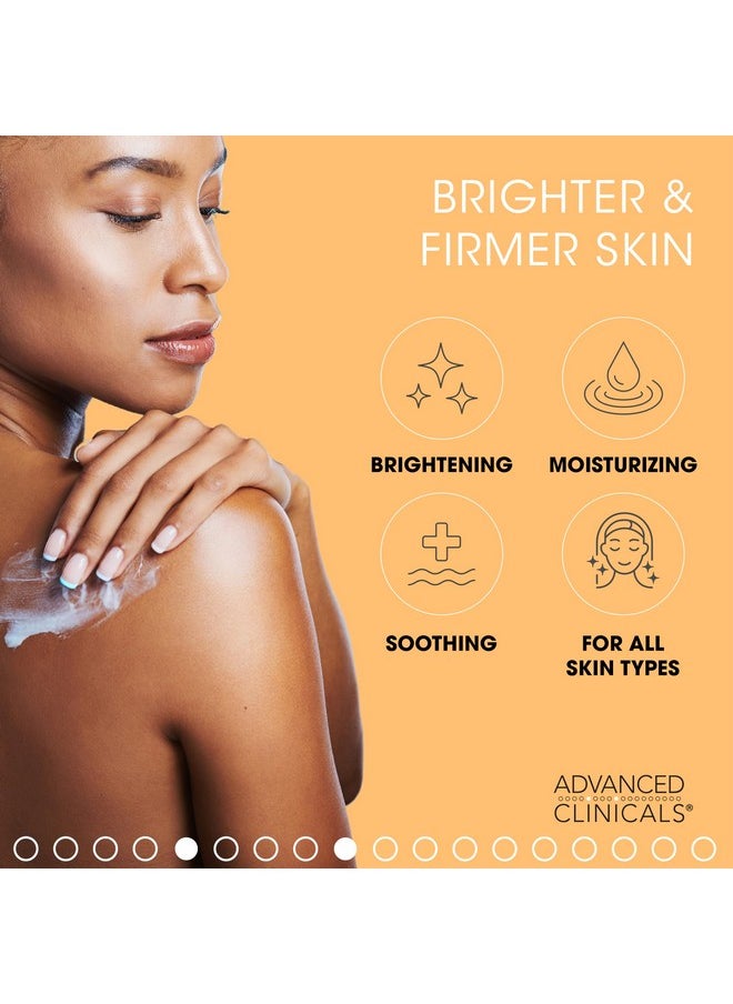 Advanced Clinicals Vitamin C Body Lotion + Potent Vitamin C Serum 2pc Bundle | Face Serum & Body Cream Brightening Skin Care Set & Kits For Wrinkles, Dark Spots, Dry Skin, & Uneven Skin Tone, 2-Pack