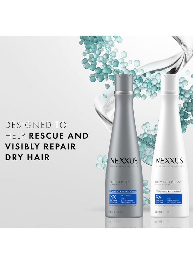 Nexxus Shampoo and Conditioner Therappe & Humectress 2 Count for Dry Hair Care With Proteinfusion Blend for 24-hour Moisture 13.5 oz