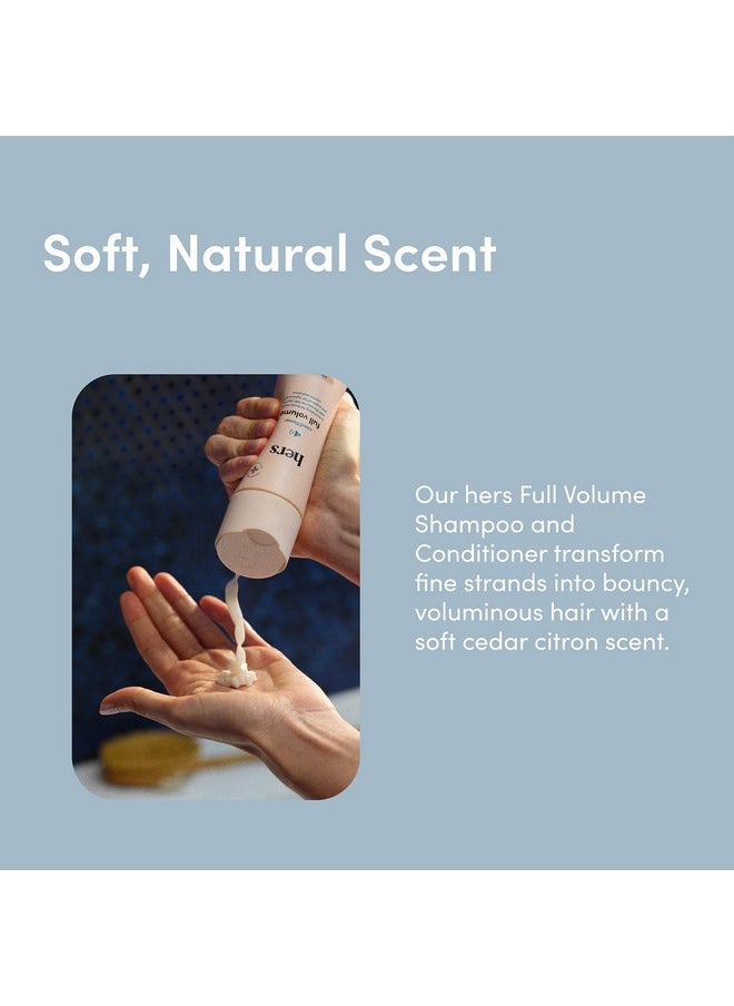 Hers Full Volume Shampoo and Conditioner - Volumizing Shampoo and Conditioner for Women - Soft Cedar & Citron - Adds Volume, Shine & Bounce - 2 x 6.4 fl oz Bottles