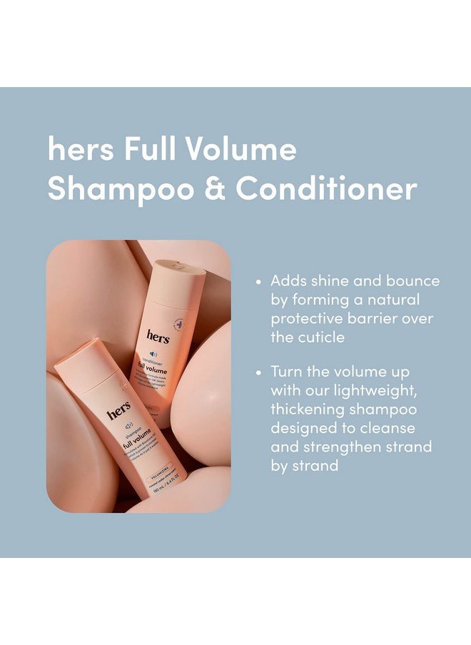 Hers Full Volume Shampoo and Conditioner - Volumizing Shampoo and Conditioner for Women - Soft Cedar & Citron - Adds Volume, Shine & Bounce - 2 x 6.4 fl oz Bottles