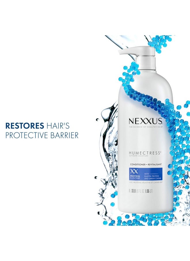Nexxus Humectress Moisturizing Conditioner Ultimate Moisture for Dry Hair Moisturizing ProteinFusion with Elastin Protein and Green Caviar 33.8 oz