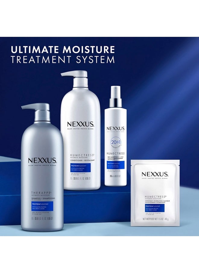 Nexxus Humectress Moisturizing Conditioner Ultimate Moisture for Dry Hair Moisturizing ProteinFusion with Elastin Protein and Green Caviar 33.8 oz