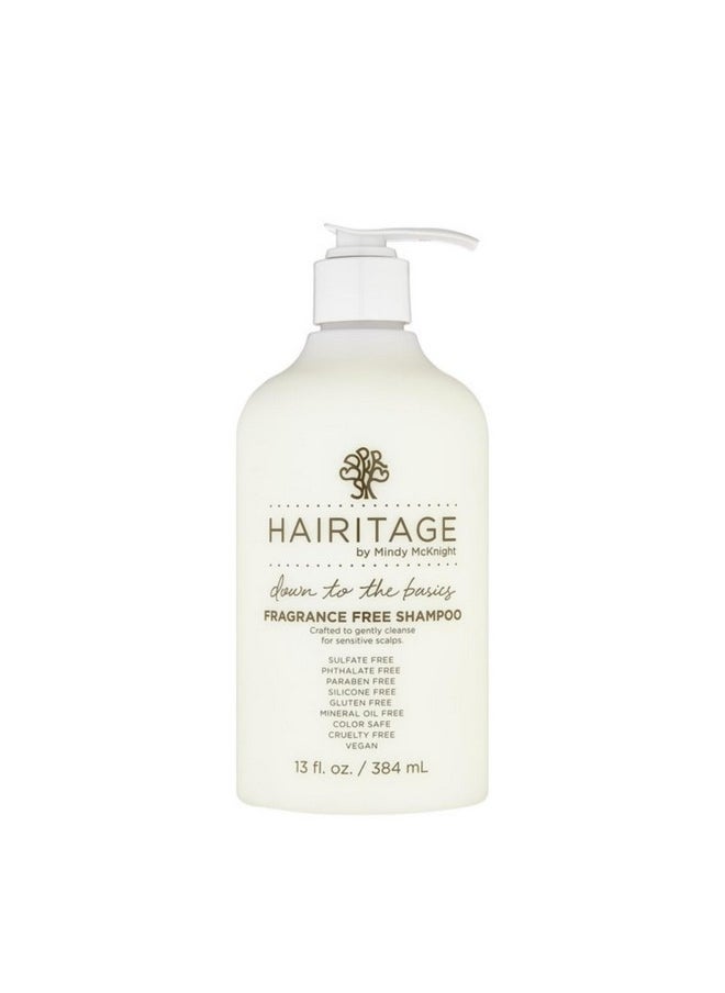Hairitage Down to the Basics Fragrance-free Shampoo For Sensitive Scalps, 13 Fl Oz