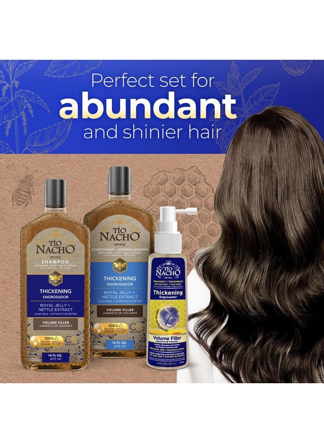 Tio Nacho Thickening Hair Care Bundle - Shampoo, Conditioner, and Treatment, Strengthening System for Fine Hair
