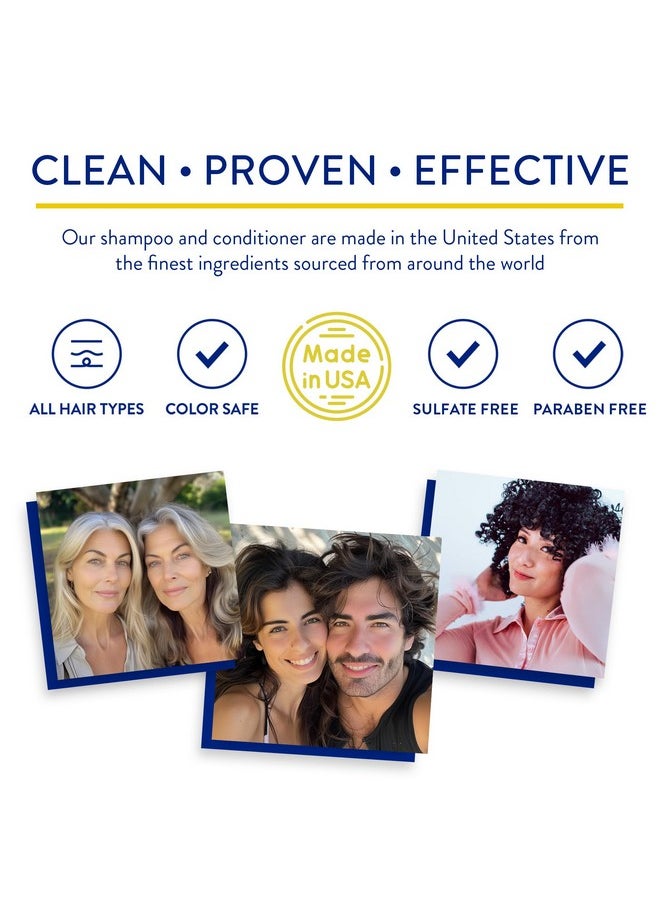 Routine Wellness Anti-Thinning Shampoo and Conditioner Set for Thinning Hair - Biotin DHT Blocker Women & Men - Color Safe Shampoo for Hair Loss & Healthier Growth - Coconut & Vanilla (Pack of 2)