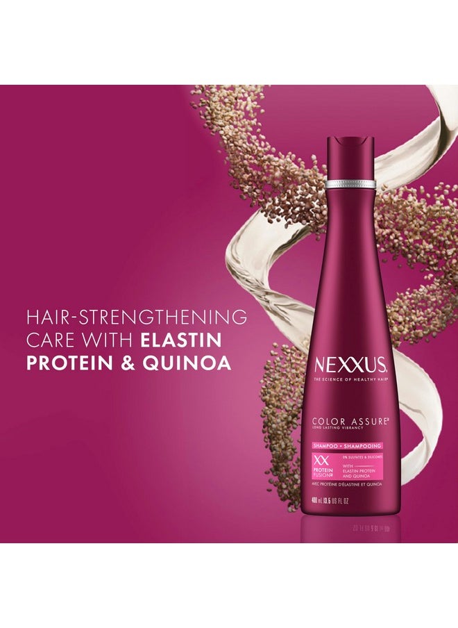 Nexxus Hair Color Assure Sulfate-Free Shampoo with ProteinFusion, For Color Treated Hair Color Shampoo 13.5 oz