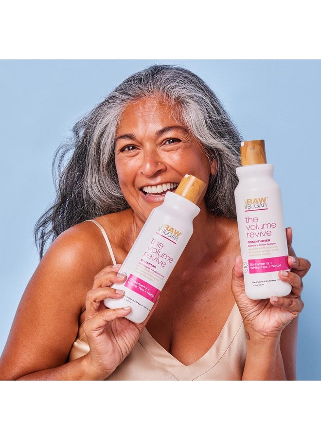 Raw Sugar Volume Revive Shampoo and Conditioner Set (18 Fl. Oz) + Not So Dry Shampoo, Formulated without Sulfates + Parabens, Cruelty Free & Vegan - 18 Fl. Oz.