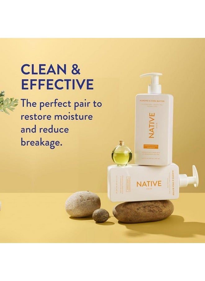 Native Shampoo and Conditioner Contain Naturally Derived Ingredients| All Hair Type Color & Treated, Fine to Dry Damaged, Sulfate & Dye Free - Almond & Shea Butter, 16.5 fl oz each (2 pack)