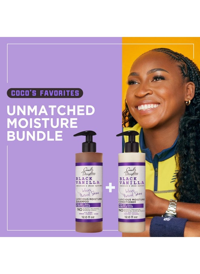 Carol's Daughter Black Vanilla Sulfate Free Shampoo and Conditioner Set for Curly, Wavy or Natural Hair, Moisturizing Hair Care for Dry, Damaged Hair, 1 Kit