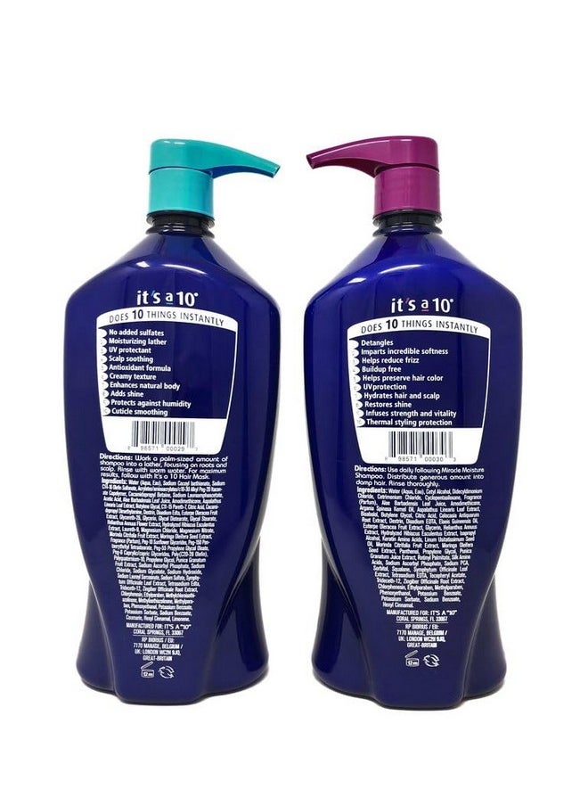 It's A 10 Miracle Moisture Shampoo 33.8 Oz & Daily Conditioner 33.8 Oz Duo.
