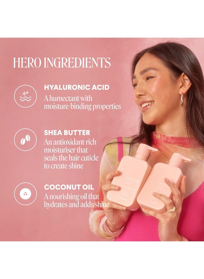 MONDAY HAIRCARE Moisture Shampoo + Conditioner Set (2 Pack) 27oz Each, Dry, Coarse, Stressed, Coily & Curly Hair, Made from Coconut Oil, Rice Protein, Shea Butter, & Vitamin E, 100% Recyclable Bottles