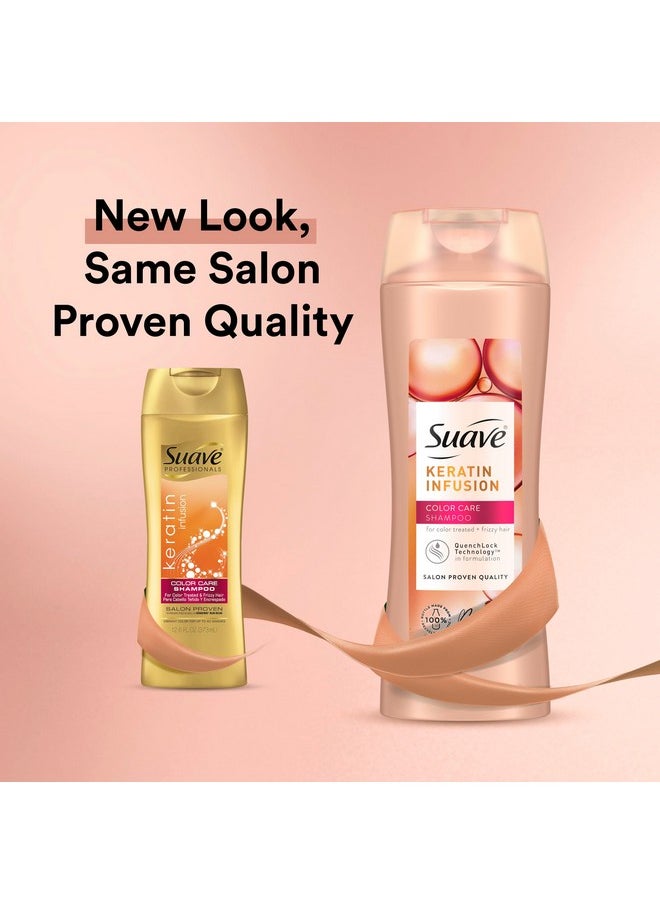 Suave Shampoo and Conditioner Set, Keratin Infusion, Color Care -Keratin Hair Treatment, Detangler & Frizz Control, 12.6 Oz Ea (2 Piece Set)