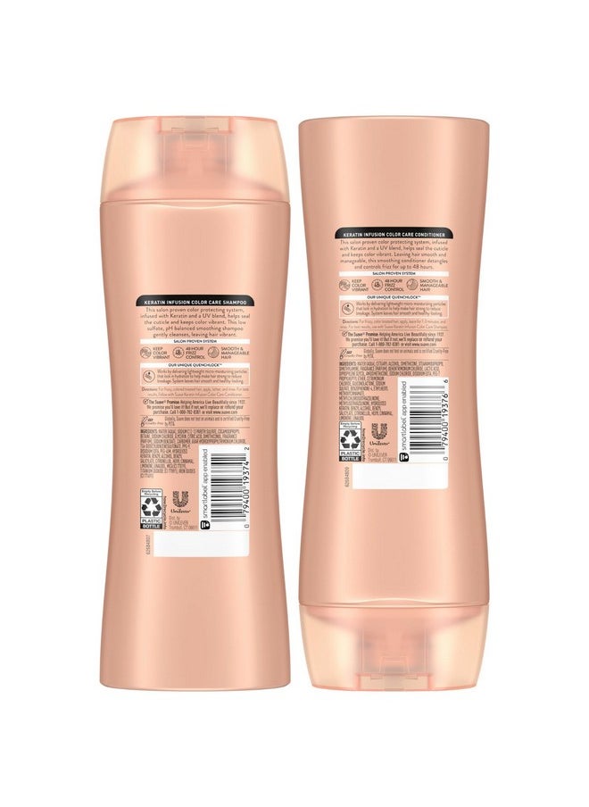 Suave Shampoo and Conditioner Set, Keratin Infusion, Color Care -Keratin Hair Treatment, Detangler & Frizz Control, 12.6 Oz Ea (2 Piece Set)