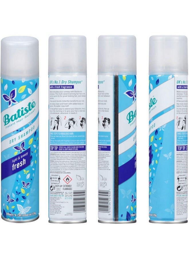 Batiste Shampoo Dry Fresh 6.73 Ounce (199ml) (3 Pack)