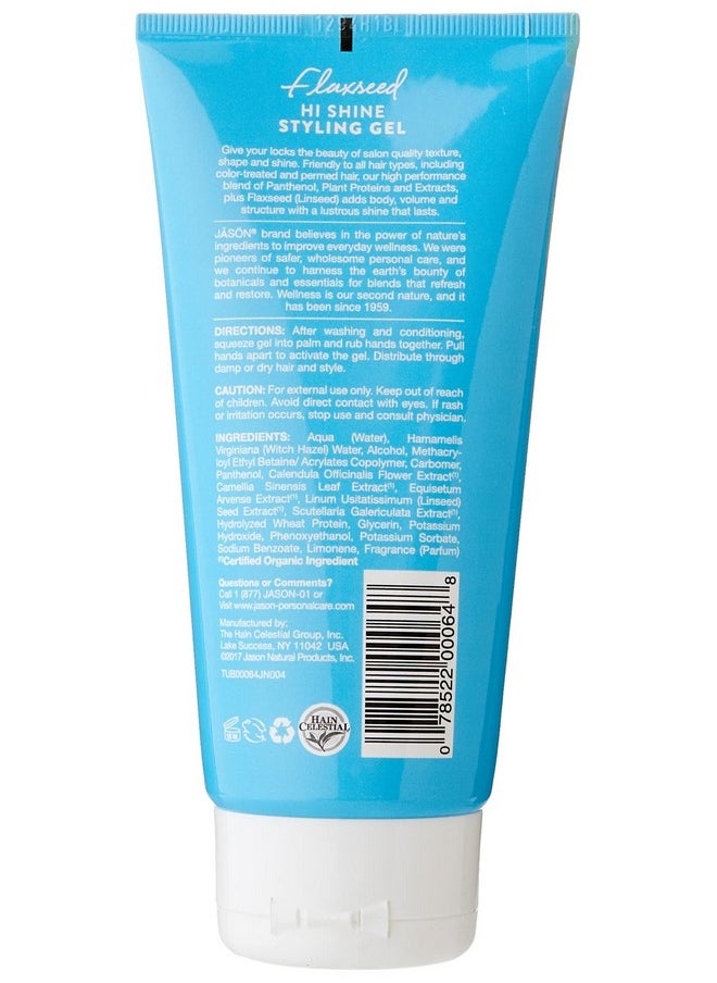 Jason Styling Gel, Flaxseed Hi Shine, 6 Oz