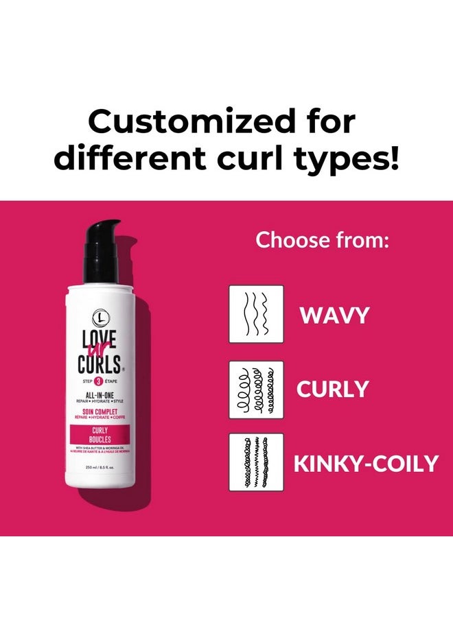 Love Ur Curls - LUS All in One Curl Cream Styler, Anti Frizz Curling Cream for Curly Hair, Repair, Define, Hydrate & Style with Shea Butter, 250mL