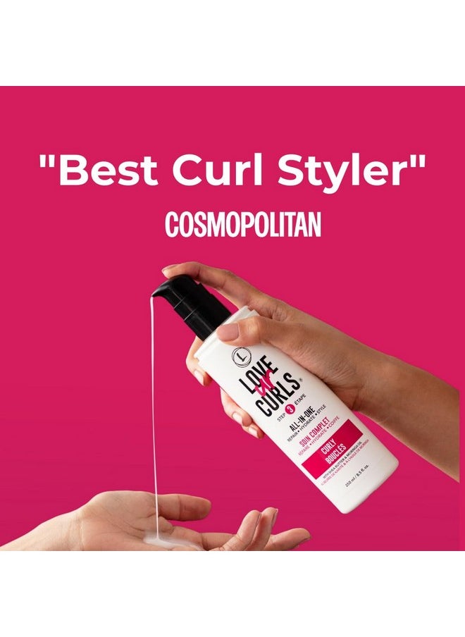 Love Ur Curls - LUS All in One Curl Cream Styler, Anti Frizz Curling Cream for Curly Hair, Repair, Define, Hydrate & Style with Shea Butter, 250mL