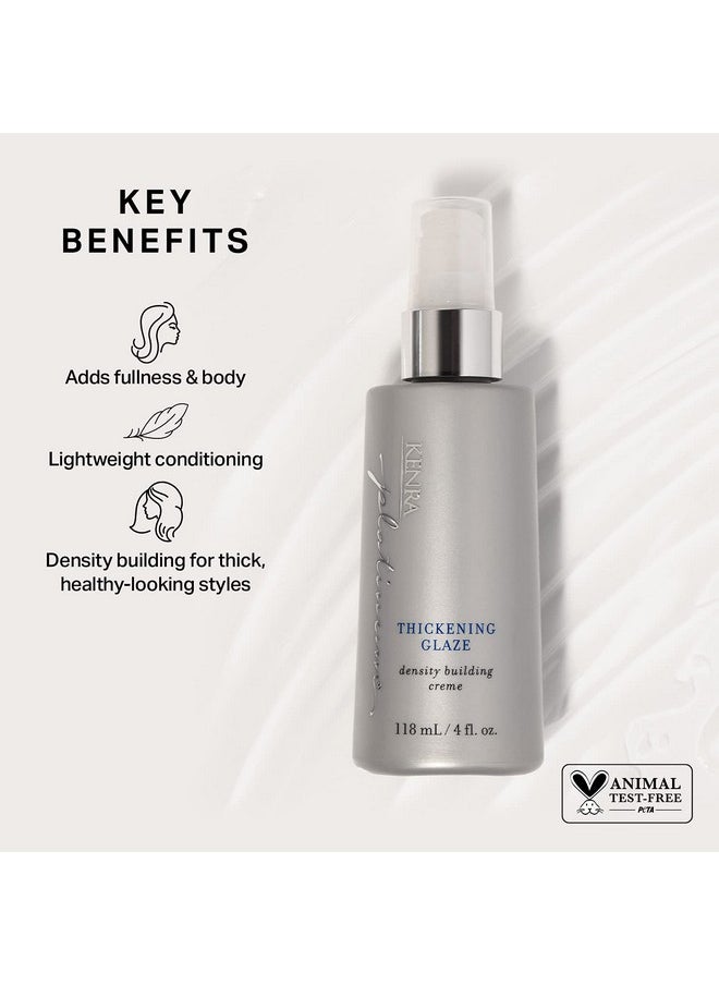 Kenra Platinum Thickening Glaze | Volumizing Styler | Adds Fullness & Body | Lightweight Conditioning | Density Building For Thick, Healthy-Looking Styles | All Hair Types | 4 fl. Oz