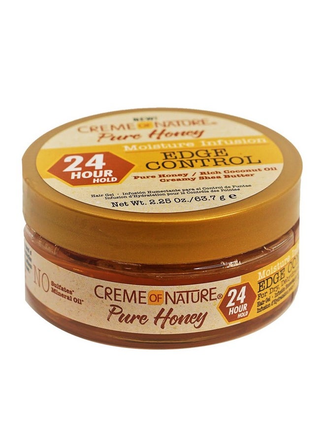 Moisture Infusiuon Edge Control by Creme of Nature, Pure Honey, Coconut Oil and Shea Butter Formula, 2.25 Oz