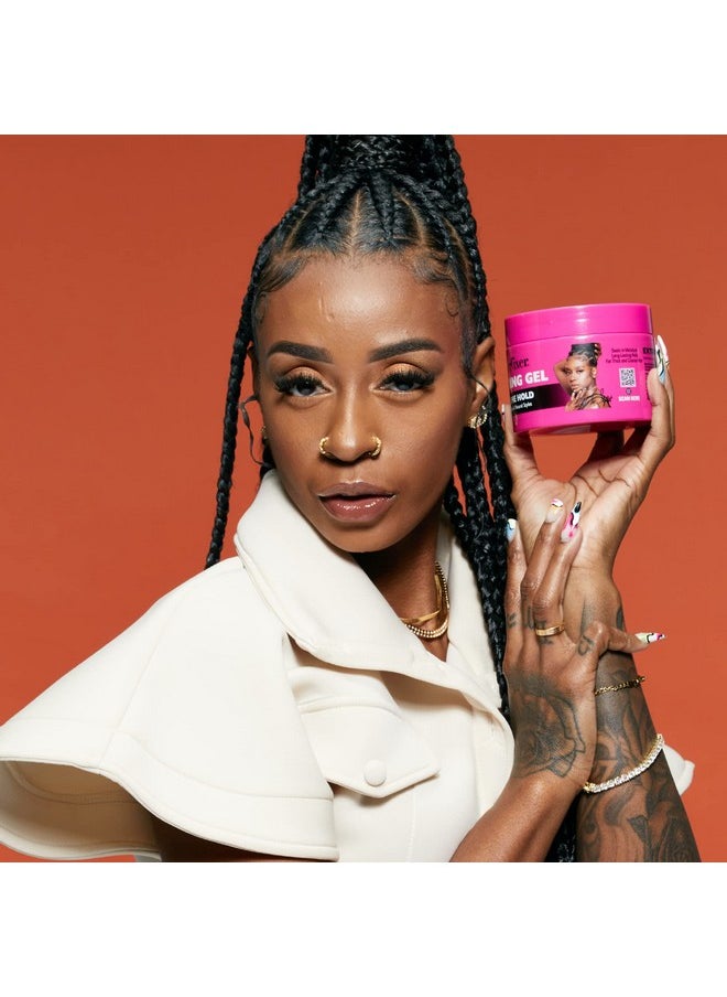 Red by Kiss Braiding Gel Extreme Hold Styler Fixer for Box Braids & Cornrows, Hydrating, Conditioning, Long-Lasting Frizz Control, 4C Moisturizing, Nourishing High Shine (6 fl. oz.)