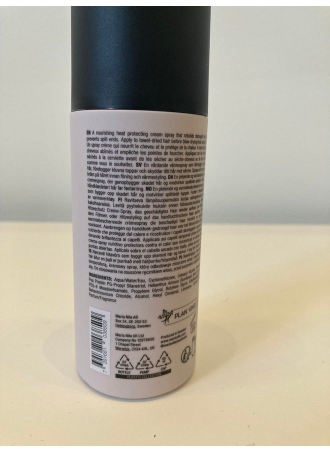Maria Nila Cream Heat Spray, 5.1 Fl Oz / 150 ml, Protects Hair when Using Heating Tools, Pea Protein Prevents Split Ends, 100% Vegan & Sulfate/Paraben free