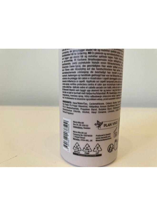 Maria Nila Cream Heat Spray, 5.1 Fl Oz / 150 ml, Protects Hair when Using Heating Tools, Pea Protein Prevents Split Ends, 100% Vegan & Sulfate/Paraben free
