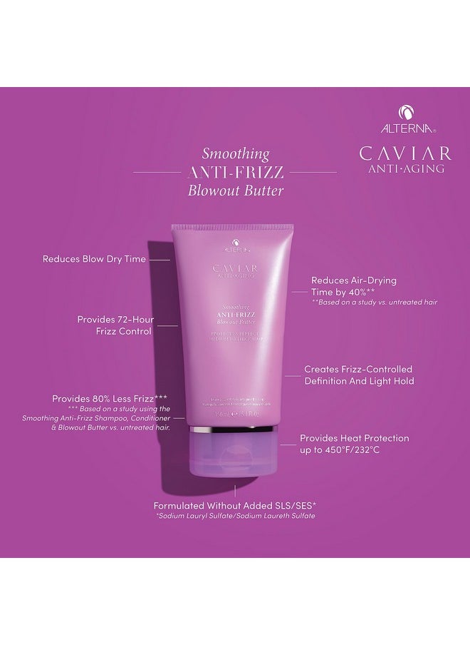 Alterna Caviar Anti-Aging Smoothing Anti-Frizz Blowout Butter, | Protects Hair from Heat Styling and Humidity | Sulfate Free , 5.07 Fl Oz (Pack of 1)