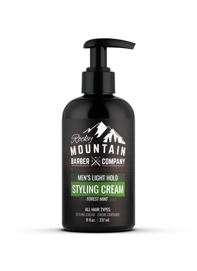 Men’s Hair Styling Cream - Style Your Hair in Seconds - Quick Styling Hair Product with Light Reworkable Hold & Low Shine for Modern Hairstyles - No Artificial Fragrance - For All Hair Types - 8 oz