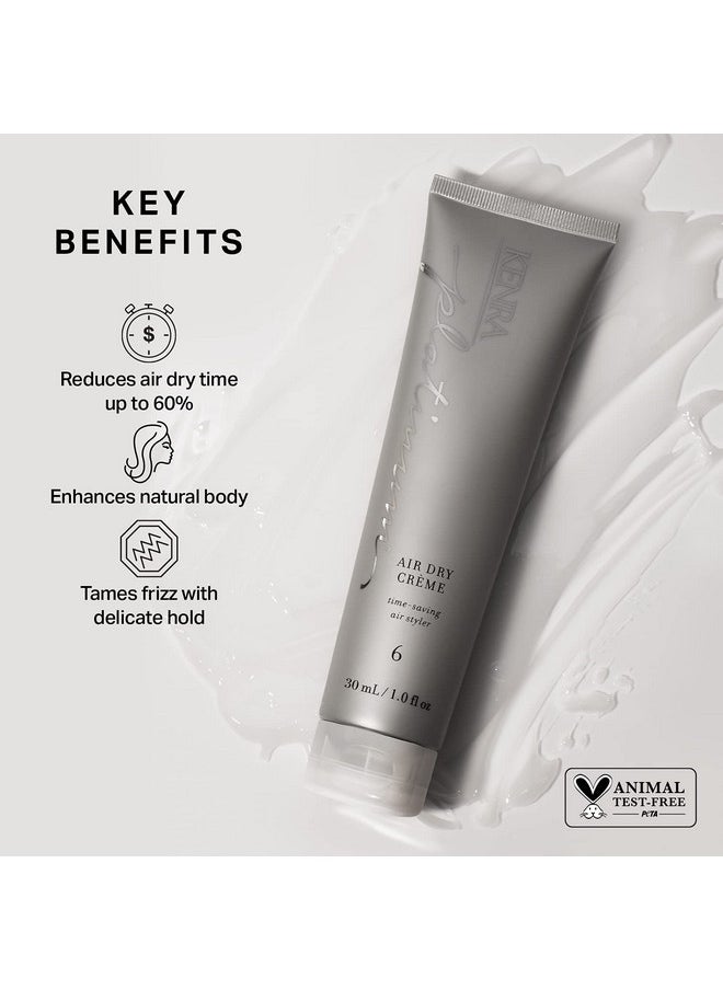 Kenra Platinum Air Dry Crème 6 | Time-Saving Air Styler | Enhances Natural Body | Tames Frizz With Delicate Hold | Natural, Product Free Finish | All Hair Types | 5 fl. Oz