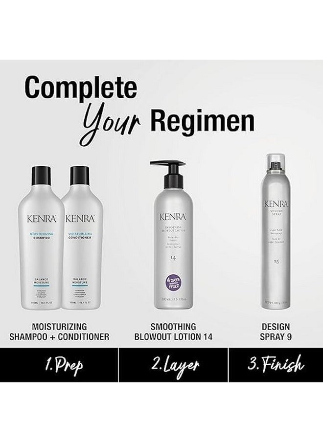 Kenra Smoothing Blowout Lotion 14 | Ultra-Fine Blowout Spray | Up To 4 Days Without Frizz | Enhances Smoothness & Manageability Of A Blowout | Thermal Protection | Medium To Coarse Hair | 10.1 fl. Oz