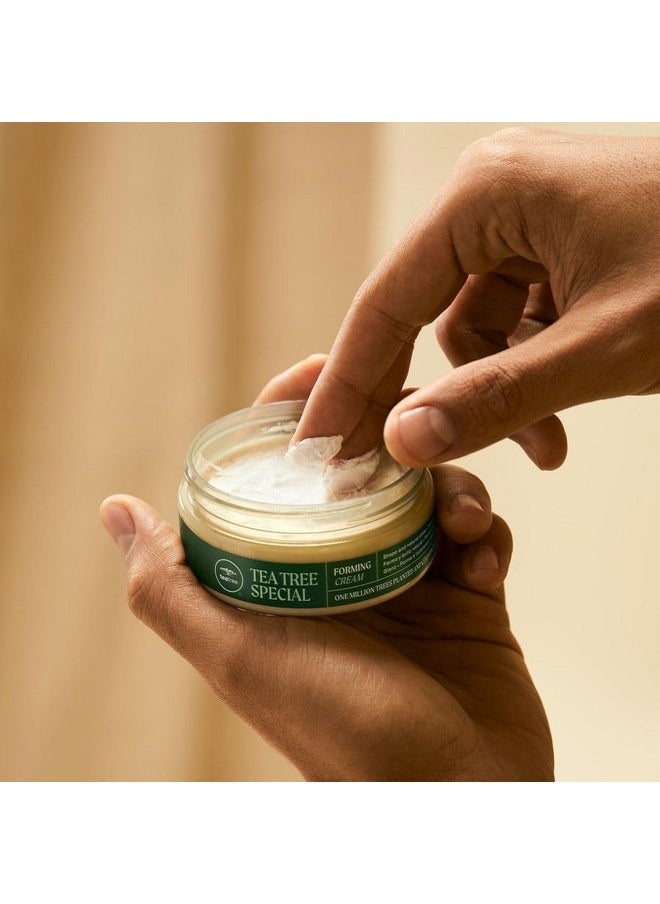 Tea Tree Forming Cream, Flexible Hold, Natural Shine Finish, For All Hair Types, Especially Medium to Coarse, 3 oz