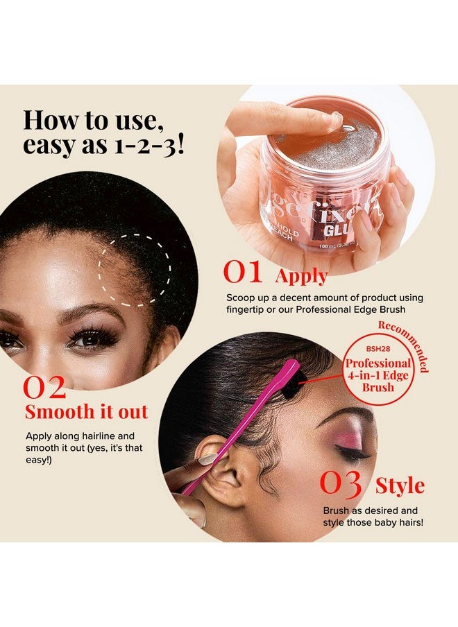KISS Edge Fixer Color 24 HR Max Hold & 100% Gray Coverage 30mL (1.01 US fl.oz) Natural Black Perfect for Missing Edges