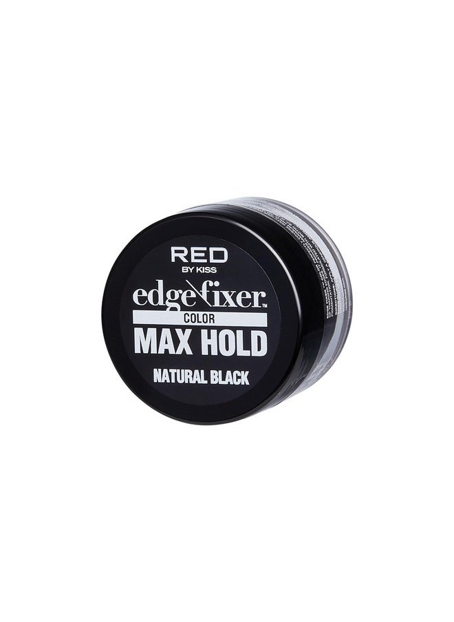 KISS Edge Fixer Color 24 HR Max Hold & 100% Gray Coverage 30mL (1.01 US fl.oz) Natural Black Perfect for Missing Edges