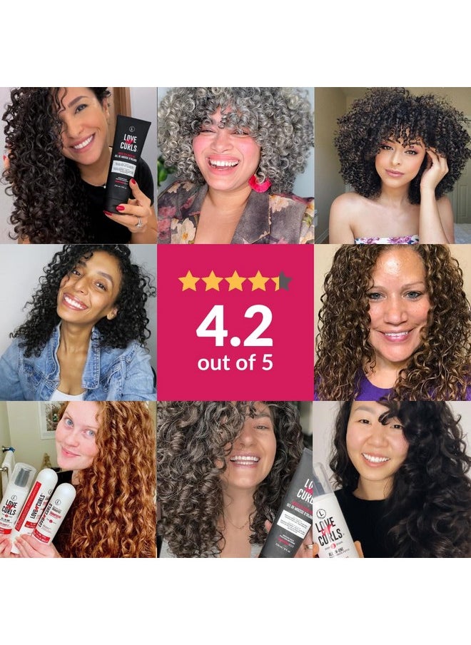 Love Ur Curls Ultra Curl Defining Set for Wavy Hair - Shampoo & Conditioner with All in One Curl Cream Styler & Irish Sea Moss Gel