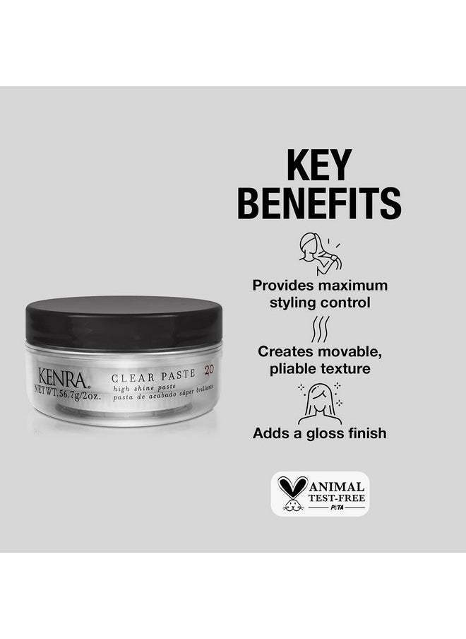 Kenra Clear Paste 20 | High Shine Styler | High Hold & Control | Texturizing | All Hair Types | 2 oz