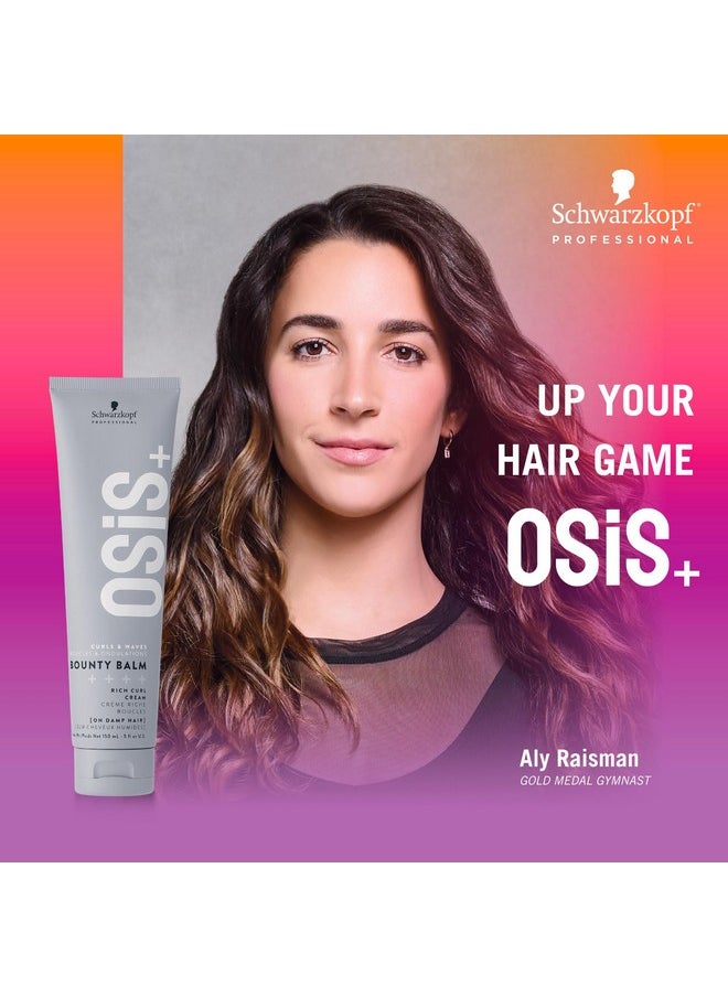 OSiS+ Bounty Balm Rich Curl Cream 5oz | Reduces Frizz and Enhances Natural Textures | Non-Stiff | Non-Crunchy | All Curly Types