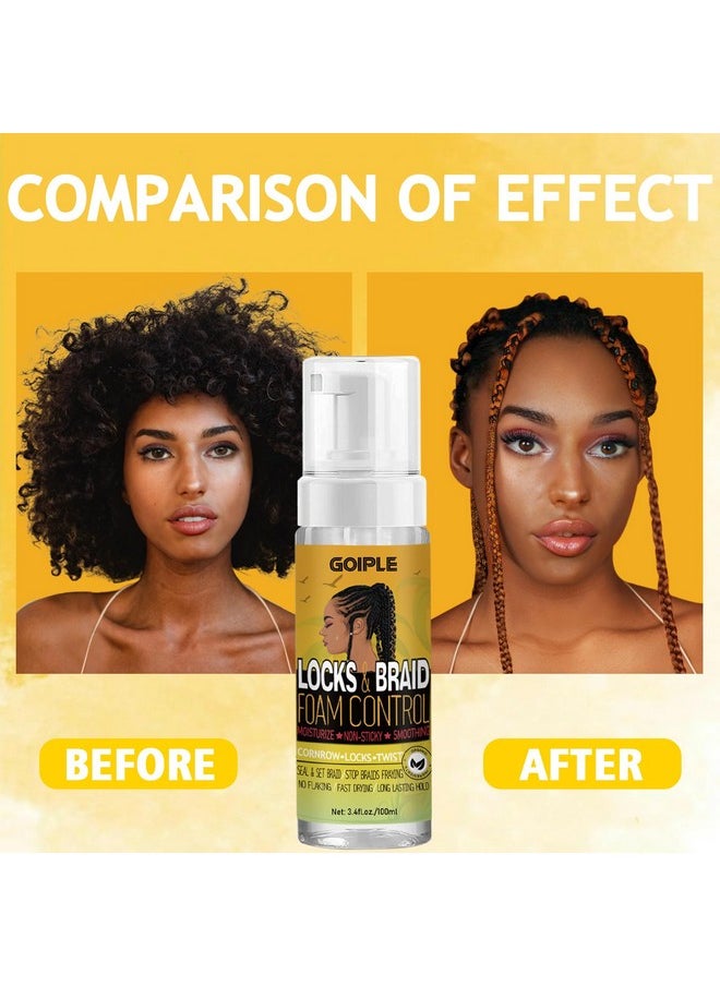 Edge Control Wax for Women Strong Hold Non-greasy Smoother Gel, Styling for Black Hair No Flaking, White Residue, Braiding Braid Mouss Shine and Smooth