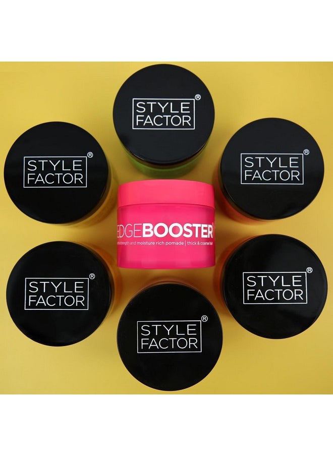 Edge Booster Style Factor Extra Strength Pomade for Thick Coarse Hair TRAVEL SIZE 0.85 Oz (Pink Beryl)