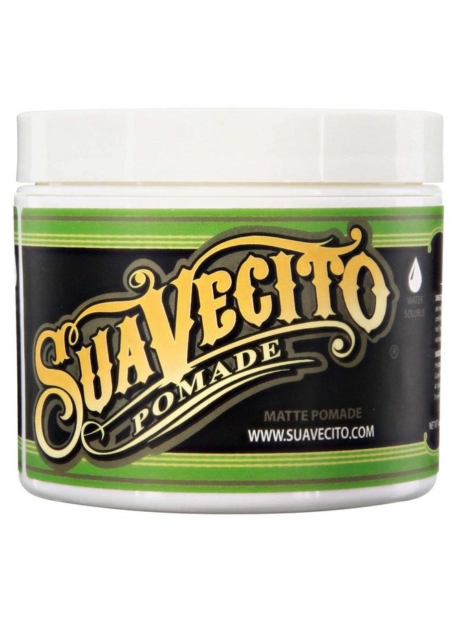 Suavecito Pomade Matte (No Shine) Formula 5 oz, 1 Pack - Medium Hold Hair Pomade For Men - Matte Hair Paste For Natural Texture Hairstyles