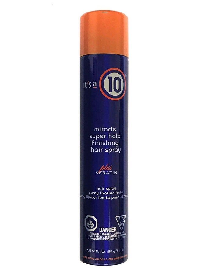 It's a 10 Miracle Super Hold Finishing Hair Spray Plus Keratin, 10 Ounce