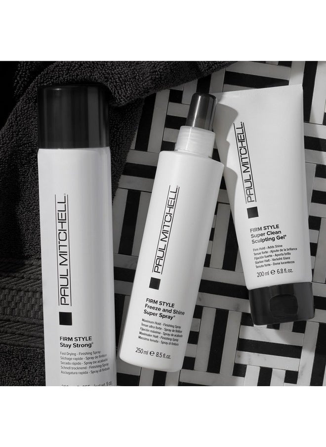 Paul Mitchell Stay Strong Finishing Hairspray, Long-Lasting Hold, Humidity-Resistant, For All Hair Types, 9 oz.