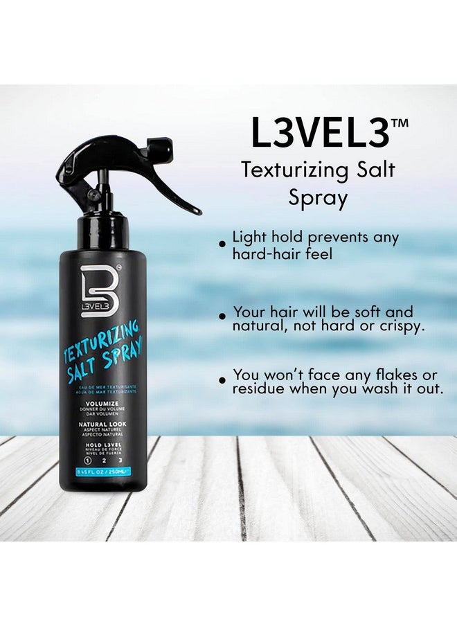 L3 Level 3 Sea Salt Texturizing Spray - Creates Beachy Waves and Texture - Casual Hair Finish