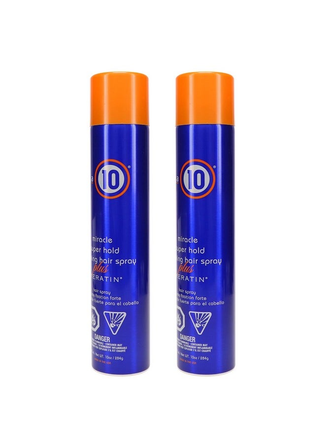It's a 10 Miracle Super Hold Finishing Spray Plus Keratin, 10 oz (Pack of 2)
