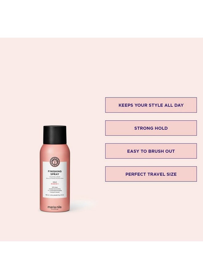 Maria Nila Finishing Spray, 100 ml / 3.0 Oz, Hold 4/5, Antioxidant Preserves Hair Color, 100% Vegan & Sulfate/Paraben free