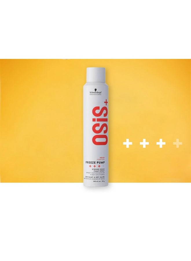 OSiS+ Freeze Medium Hold Hairspray 9oz | All Day Hold and Shine | Heat and Humidity Protection