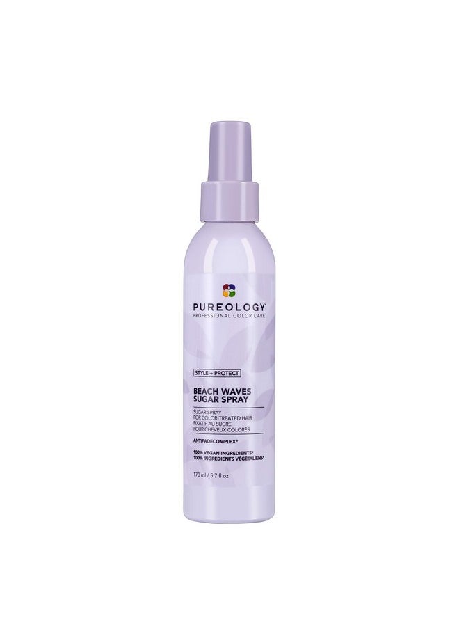 Pureology Style + Protect Beach Waves Sugar Spray | For Color-Treated Hair | Adds Texture To Create Tousled Waves | Sulfate-Free | Vegan | Updated Packaging | 5.7 Fl. Oz. |