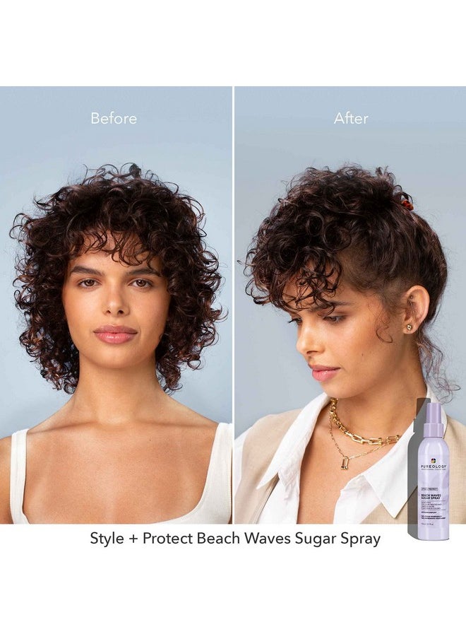 Pureology Style + Protect Beach Waves Sugar Spray | For Color-Treated Hair | Adds Texture To Create Tousled Waves | Sulfate-Free | Vegan | Updated Packaging | 5.7 Fl. Oz. |