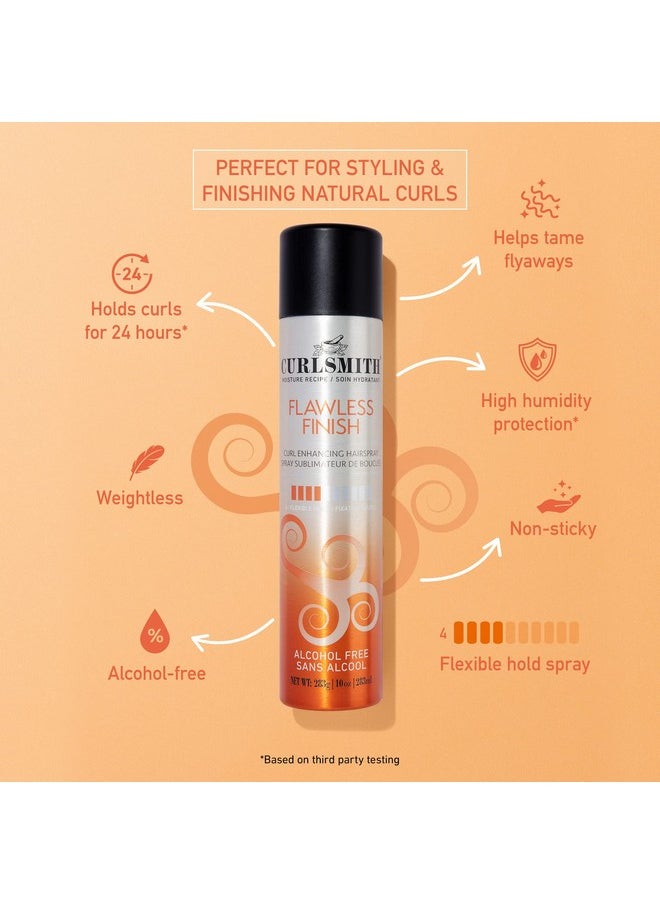 CURLSMITH - Flawless Finish Hairspray, Flexible Hold without Dryness, Alcohol Free, For Curly, Wavy and Coily Hair (10 oz)