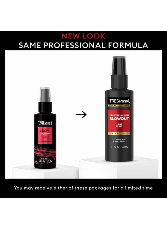 TRESemmé Silky Shine Spray Keratin Smooth for Heat Activated Sleek & Shine, Weightless, 4.1 Fl Oz