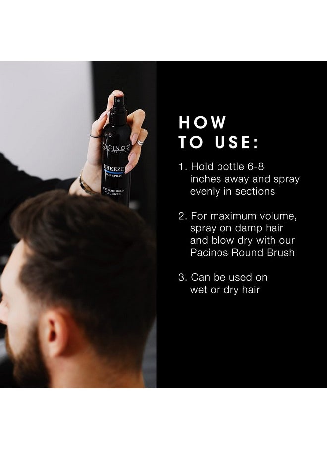 Pacinos Freeze Hair Spray - Extra Hold texture spray for All Hair Type - Professional Hair Setting & Finishing Spray for Maximum Volume